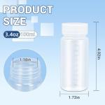 ASEVAT 4-Pack Wide Mouth Plastic Reagent Bottles