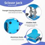 Mini Scissor Jack Stand 4x4 Inch, Non-Slip Base