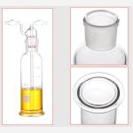 Glass Gas Washing Bottle with Two Bend Tubes