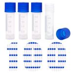 100 Pcs 2ml Vials with Screw Caps - Blue