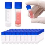 100 Pcs 2ml Vials with Screw Caps - Blue