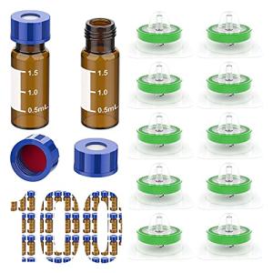 10 Pack Sterile PES Filters and 100 HPLC Vials