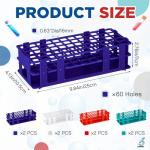 Plastic Test Tube Rack Holder - 8 Pcs Set