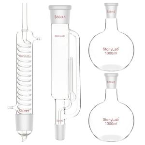 Soxhlet Extraction Kit with Borosilicate Glass Flasks