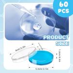 60 Pack Clear Plastic Petri Dishes with Lids
