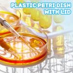 60 Pack Clear Plastic Petri Dishes with Lids