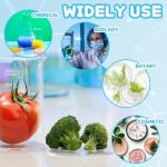 60 Pack Clear Plastic Petri Dishes with Lids