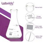 6-Pack Narrow Mouth 150ml Glass Erlenmeyer Flasks