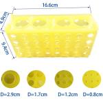Yellow 4-Way Plastic Test Tube Rack