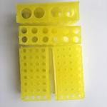 Yellow 4-Way Plastic Test Tube Rack