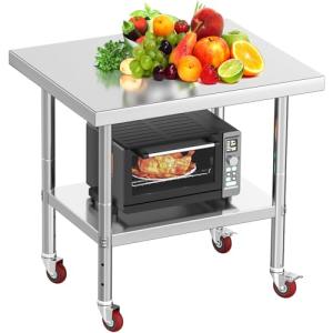 YITAHOME Stainless Steel Work Table with Wheels