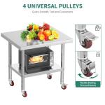 YITAHOME Stainless Steel Work Table with Wheels