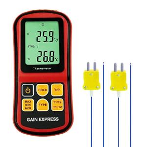 Dual Channel Digital Thermocouple Thermometer with Backlight