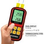Dual Channel Digital Thermocouple Thermometer with Backlight
