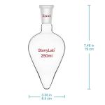Stonylab Heavy Wall Borosilicate Rotary Evaporator Flask