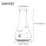 6-Pack Narrow Mouth 150ml Glass Erlenmeyer Flasks
