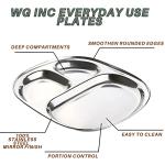 Stainless Steel Divided Plates for Kids - 4 Pack