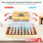 56 Egg Incubator with Automatic Turner and Candler