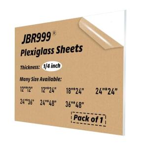 Clear 24x36 Plexiglass Sheets - 1/4 inch Thick