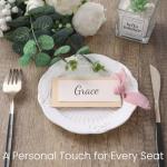 40 Pcs Dusty Pink Ribbon Name Place Cards