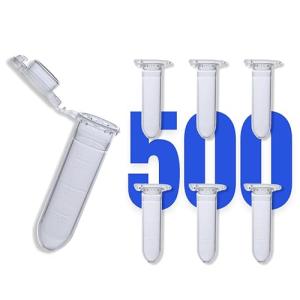 2.0ml Microcentrifuge Tubes with Safe-Lock Caps - 500 Pack