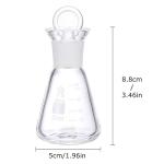 50ml Borosilicate Glass Erlenmeyer Flask with Stopper