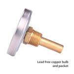 Hot Water Bi-Metal Thermometer with Brass Stem