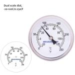 Hot Water Bi-Metal Thermometer with Brass Stem