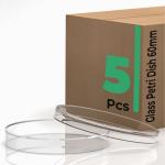60mm Thick Glass Petri Dish Set with Lids