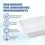 Multi-Purpose Polypropylene Lab Containment Trays - 3 Count