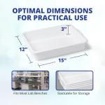 Multi-Purpose Polypropylene Lab Containment Trays - 3 Count