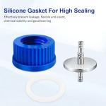 GL45 Stainless Steel Safety Feeding Cap 1-Port