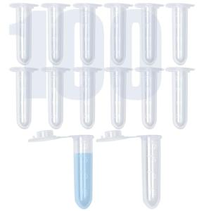 100 Pack Sterile 2ml Centrifuge Tubes with Snap Caps