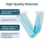 100 Pack Sterile 2ml Centrifuge Tubes with Snap Caps