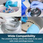 100 Pack Sterile 2ml Centrifuge Tubes with Snap Caps