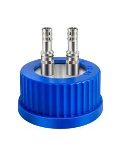 Stainless Steel GL45 Safety Feeding Cap with Ports