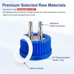 Stainless Steel GL45 Safety Feeding Cap with Ports