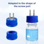 Stainless Steel GL45 Safety Feeding Cap with Ports