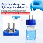 Stainless Steel GL45 Safety Feeding Cap with Ports