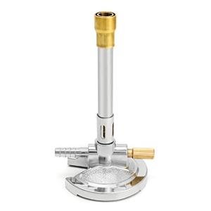 QWORK Lab Bunsen Burner with Flame Stabilizer