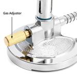 QWORK Lab Bunsen Burner with Flame Stabilizer