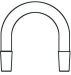 U-Shape Glass Drying Tube Adapter with 19/22 Joints