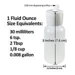 Boston Round LDPE Plastic Bottles with Flip Spout, 4 Pack