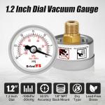 AetralYB Mini Vacuum Pressure Gauge - 1.2 Inch Dial