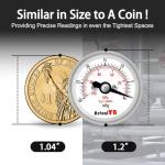 AetralYB Mini Vacuum Pressure Gauge - 1.2 Inch Dial