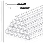 20-Pack 12-Inch Clear Borosilicate Glass Tubes