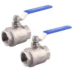 Stainless Steel Ball Valve 1-1/4" NPT (2 Pack)