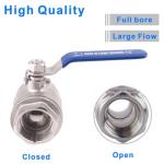 Stainless Steel Ball Valve 1-1/4" NPT (2 Pack)