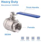 Stainless Steel Ball Valve 1-1/4" NPT (2 Pack)