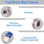 Stainless Steel Ball Valve 1-1/4" NPT (2 Pack)